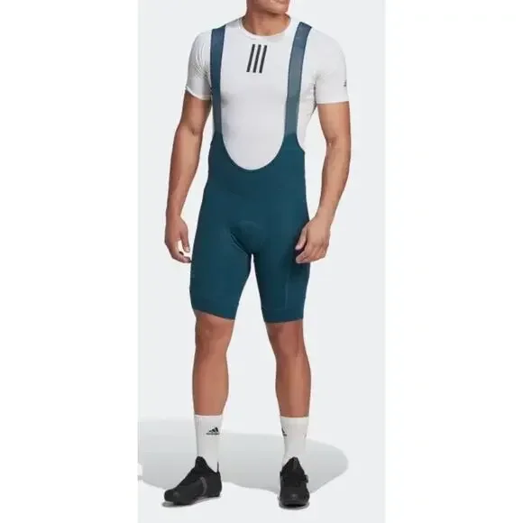 Adidas Parley Bib Padded Pro Cycling Race Shorts Suit Men XL Utility Green NEW